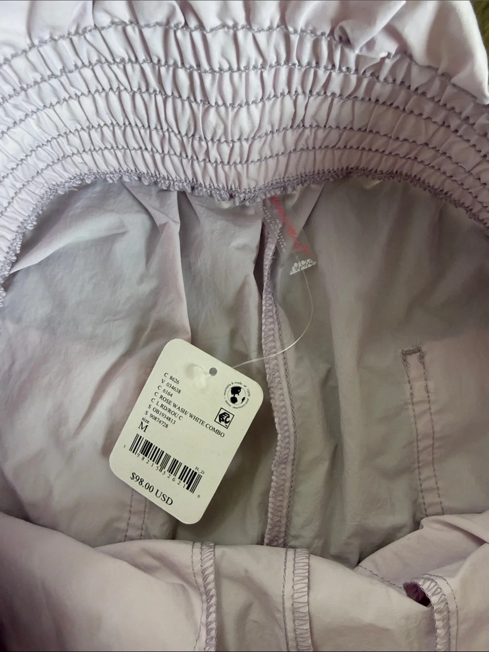 Light purple free people track pants